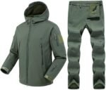 Mountaineering Clothing Plush Jacket Suit Camping Cardigan Hooded Multi-function Jacket(Gray,Large)