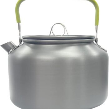 1.8L Camping Kettle, Hard-Anodized Aluminum Portable Campfire Kettle for Open Fire, Camp Tea Coffee Pot for Stove Top, ing, Hiking, Picnic and Traveling