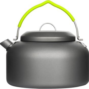 Camping Kettle for Boiling Water, 1.1L Aluminum Camping Tea Kettle, Portable Lightweight Teapot Coffee Kettle for Camping ing Travel