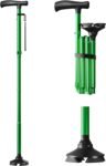 Walking Cane - Height Adjustable Free Standing Foldable Canes, Aluminum Alloy Walking Stick with 360° Pivoting Base, Lightweight, Anti-Lost Tag, Canes for Women Men Seniors & Mountaineers