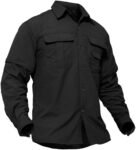 Men's Breathable Quick Dry Solid Convertible Long Sleeve Shirt Fishing Hiking Safari