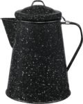 Quart Coffee Boiler. Ename Steel 12 Cup Capacity. Great for camping, heating coffee, tea and water directly on the stovetop or over a fire.